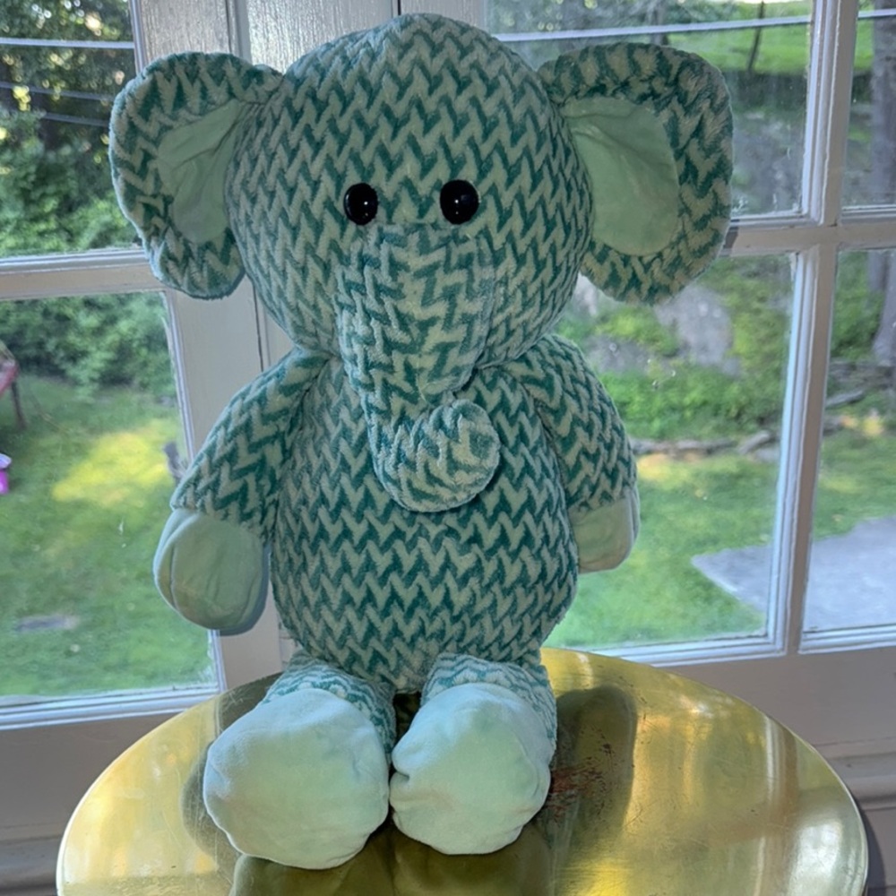 Kellytoy Green Elephant Stuffed Animal